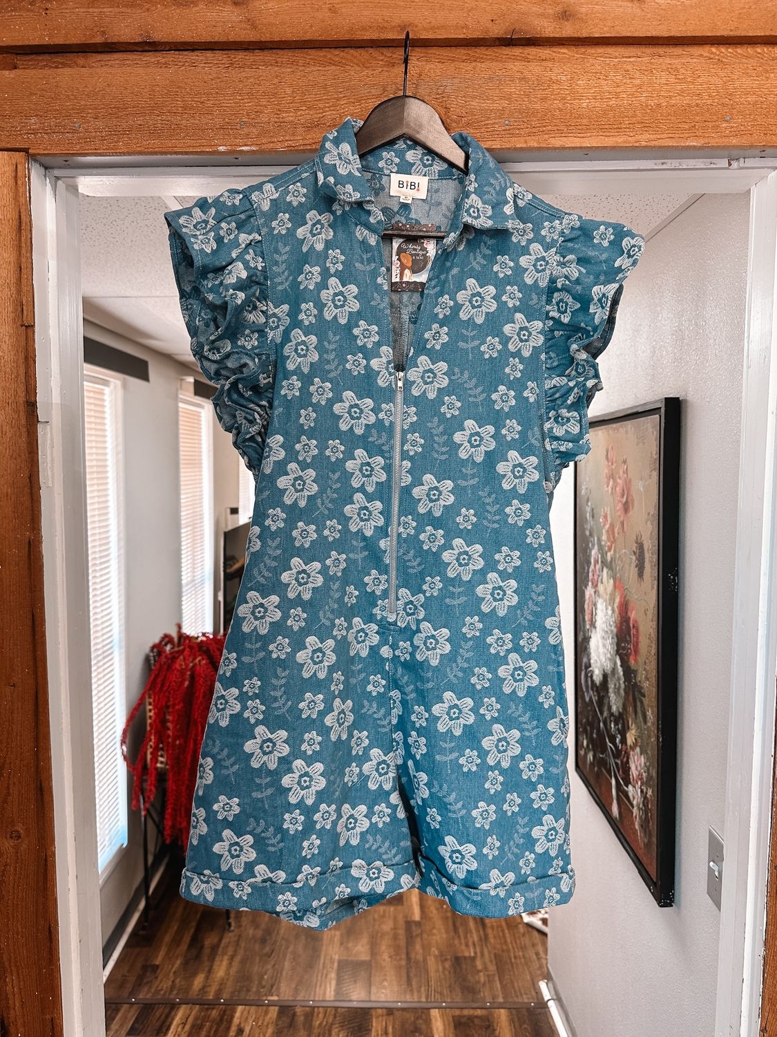 Floral Zip up Romper