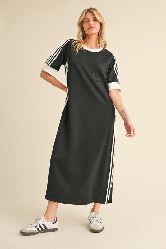 Sporty Chic Casual Maxi