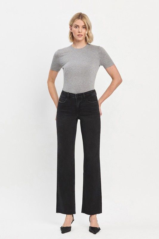 High Rise Slim Wide Jeans