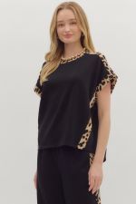 Jersey knit short sleeve top
