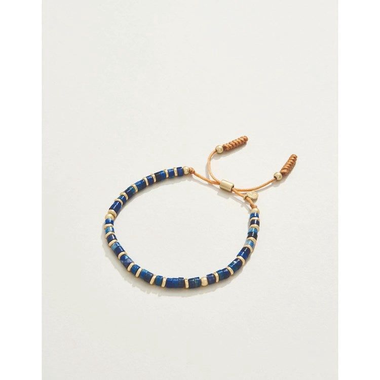 Stone Slide Bracelet 4mm Blue