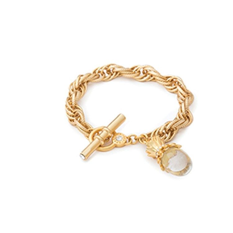 Pineapple Bauble Toggle Bracelet Gold