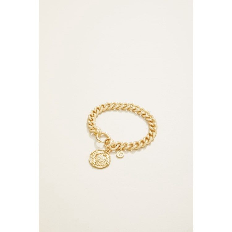 Damask Coin Bracelet Gold
