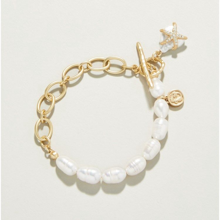 Starfish Groupie Toggle Bracelet Pearl