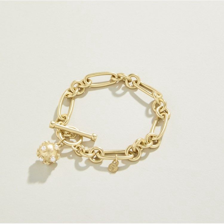 Vintage Ball Toggle Bracelet Pearl