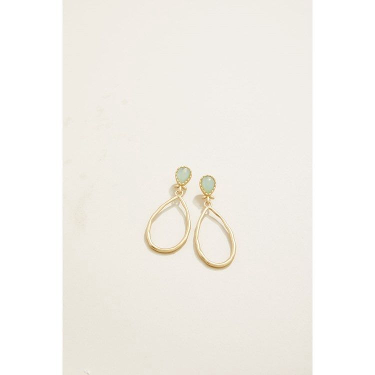 Nara Teardrop Earrings Seafoam