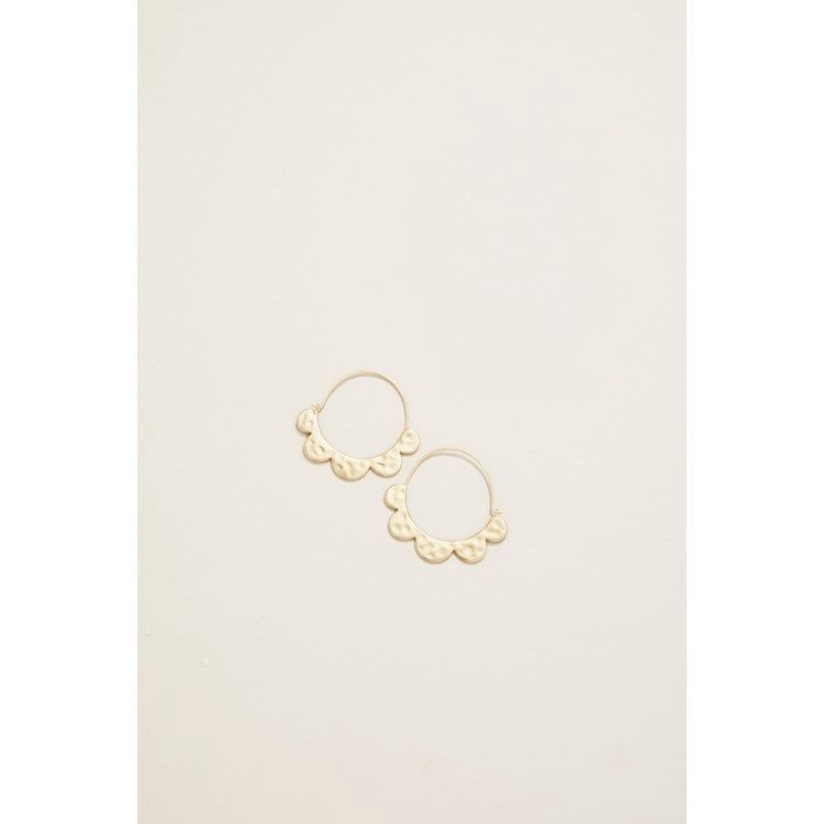 Pretty Petal Hoop Earrings Gold