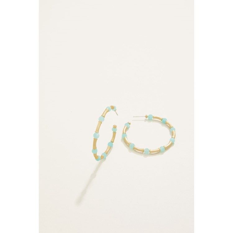 Calm Waters Hoop Earrings Amazonite