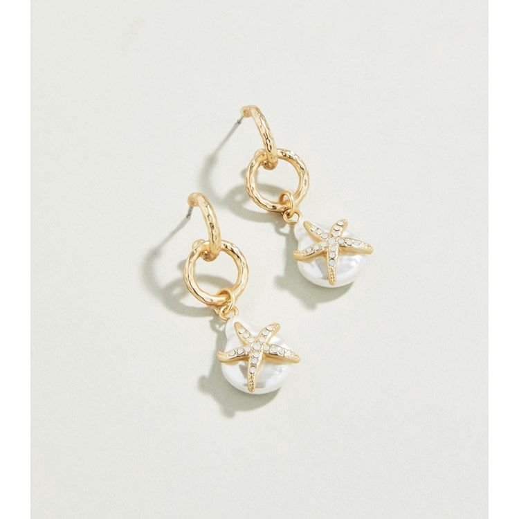 Starfish Groupie Earrings Pearl