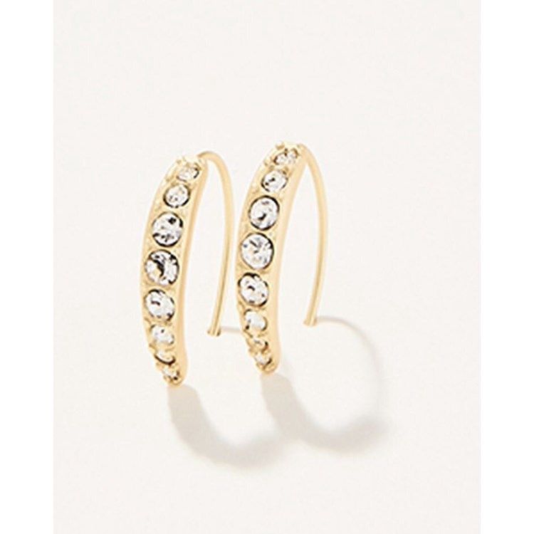 Sparkle Arc Hoop Earrings Small/Crystal