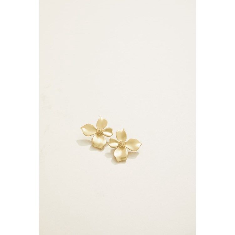 Wallflower Stud Earrings Gold