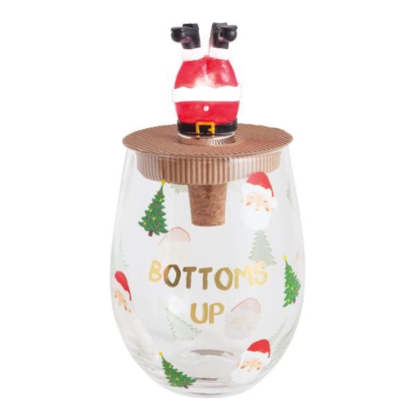 Wine glass light up stopper set