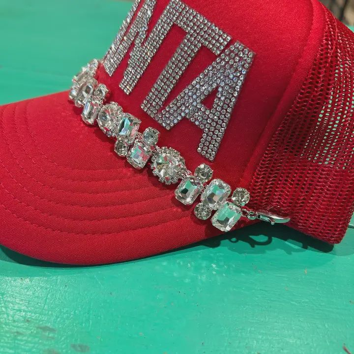 Jumbo Rhinestone Trucker Chain | Hat Jewelry | Sparkle