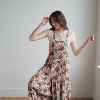 Overall Ruffle Romper Vintage Poppie