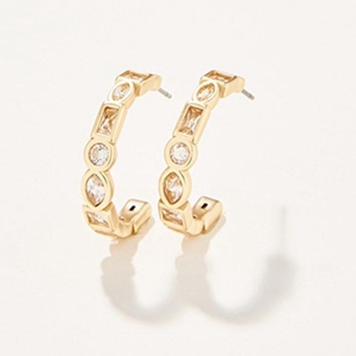 Shine Bright Hoop Earrings Crystal