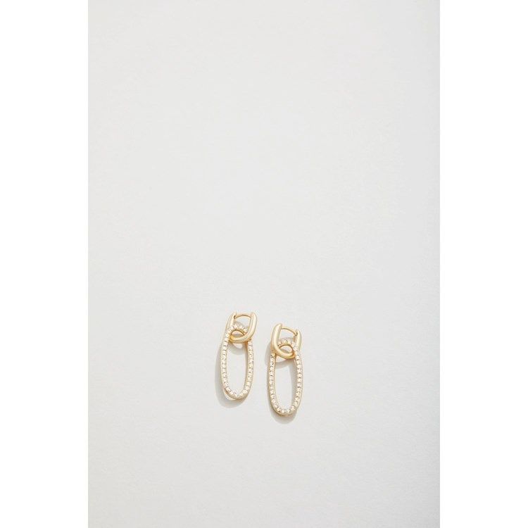 Hudson Convertible Hoop Earrings Crystal