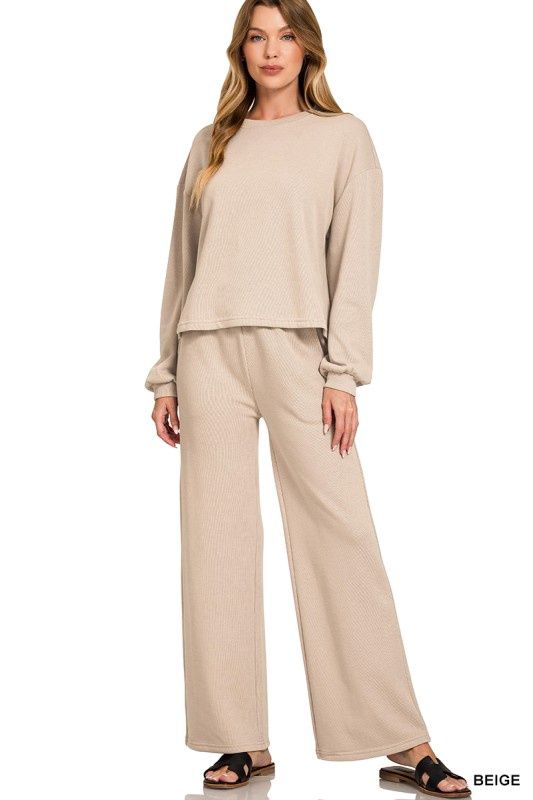 French Rib Pullover &amp; Pants Set
