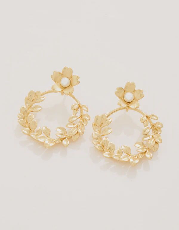 Wreath Earrings Pearl