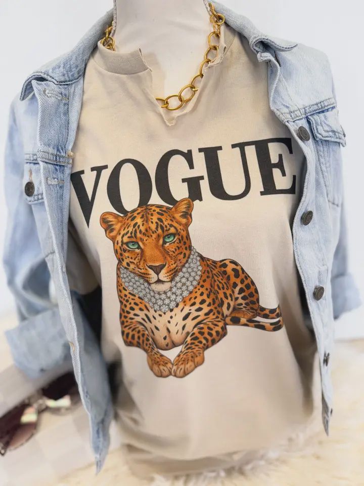 V O U G E Leopard Tee