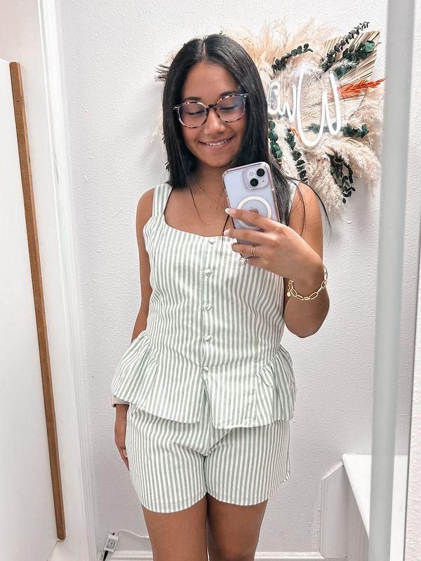 Coastal Breeze Peplum Set
