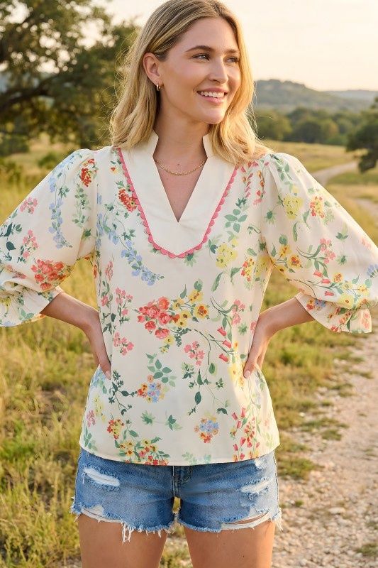 Meadow Bloom Floral Blouse
