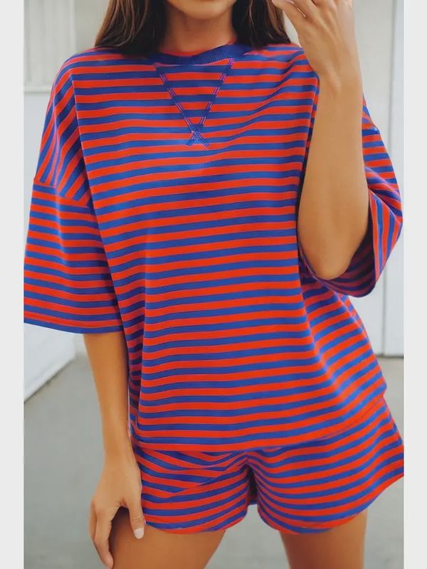 Firecracker Stripe Lounge Set
