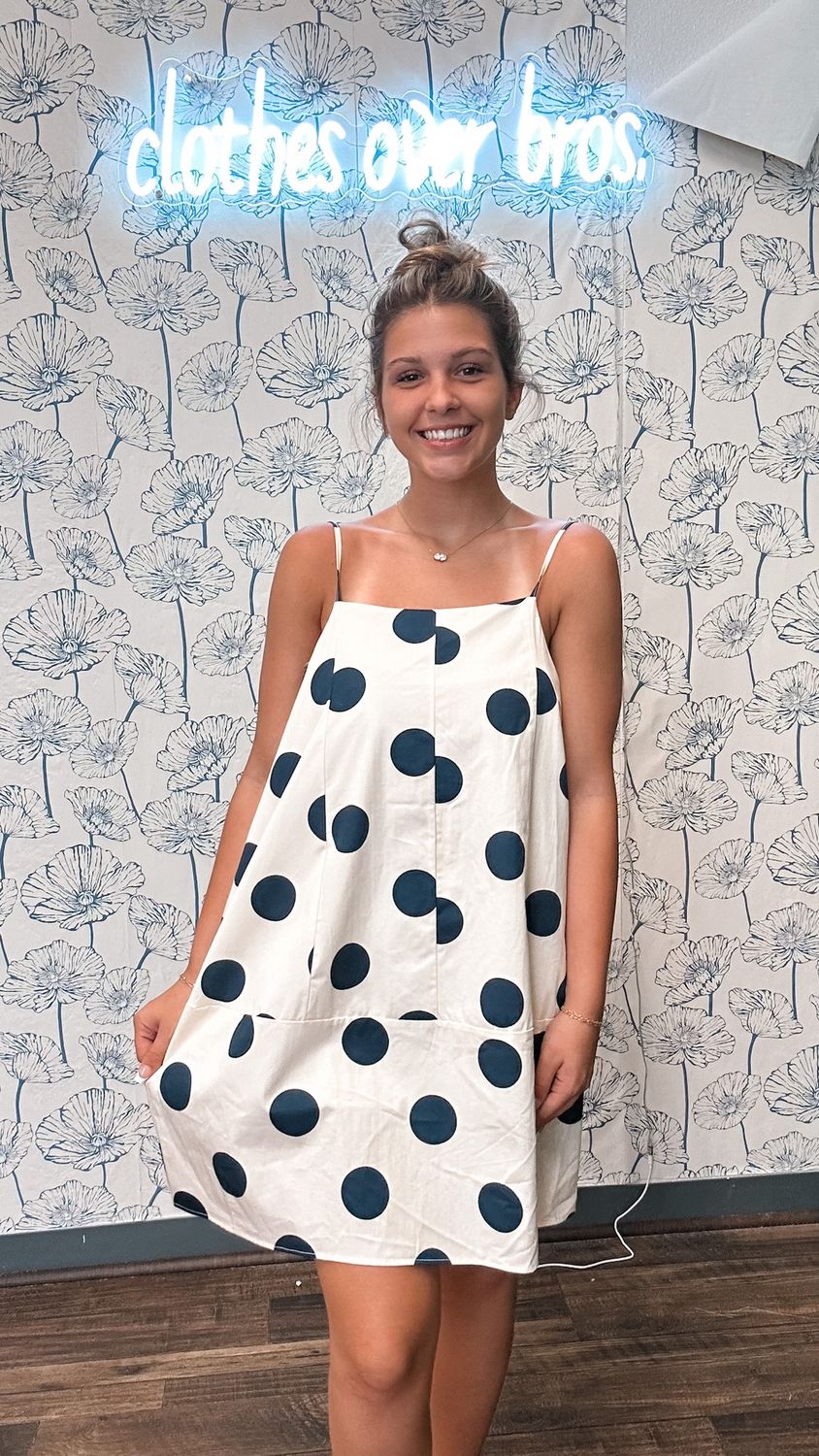 Midnight Dot Swing Dress
