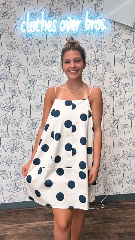 Midnight Dot Swing Dress