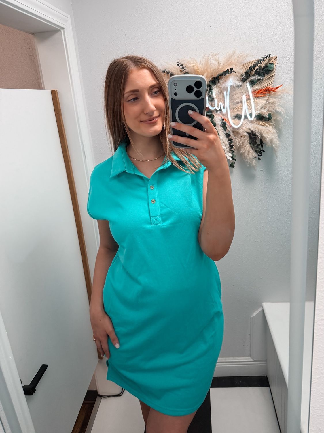 Coastal Breeze Polo Dress