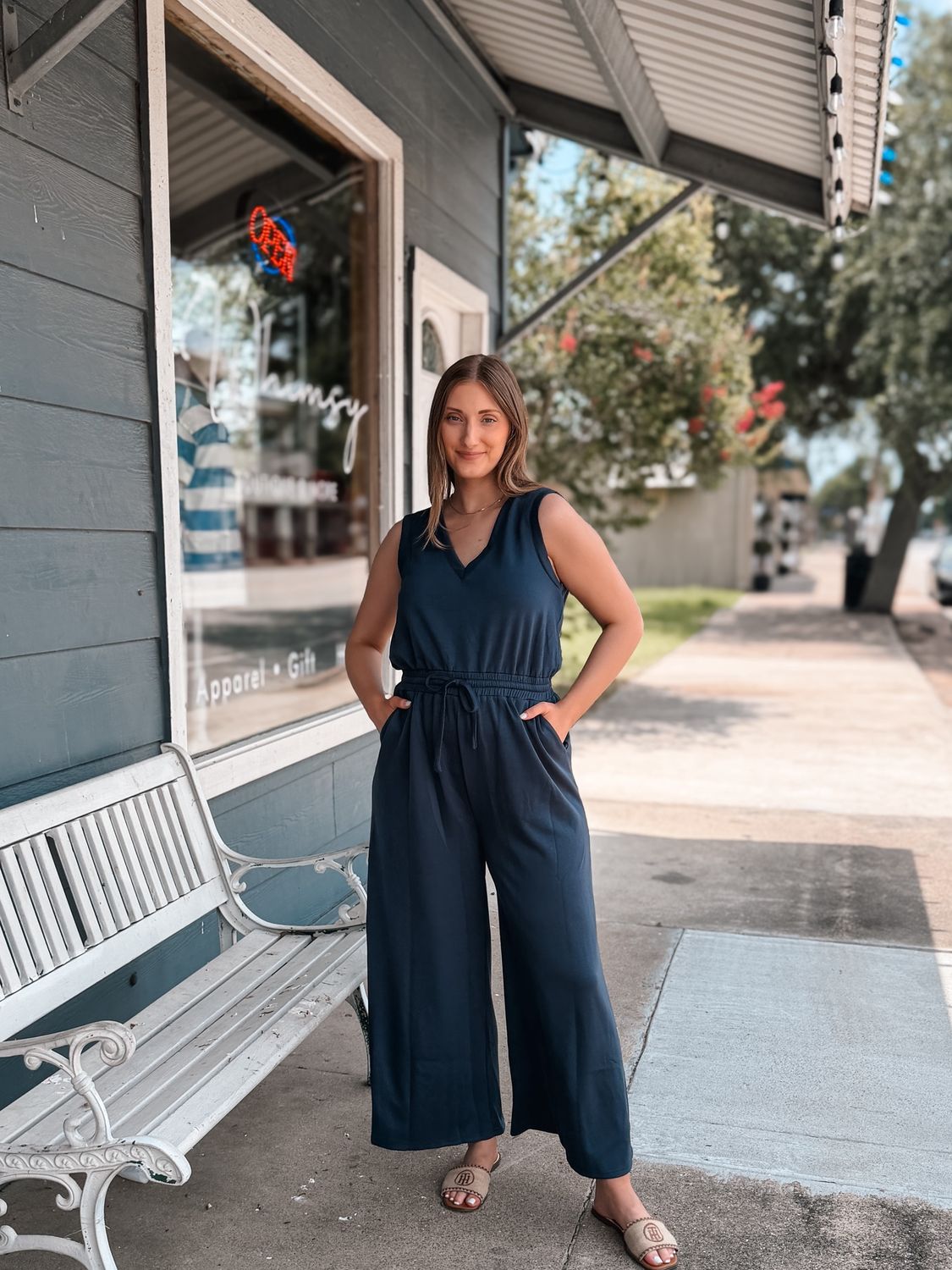 Midnight Ease Wide-Leg Jumpsuit