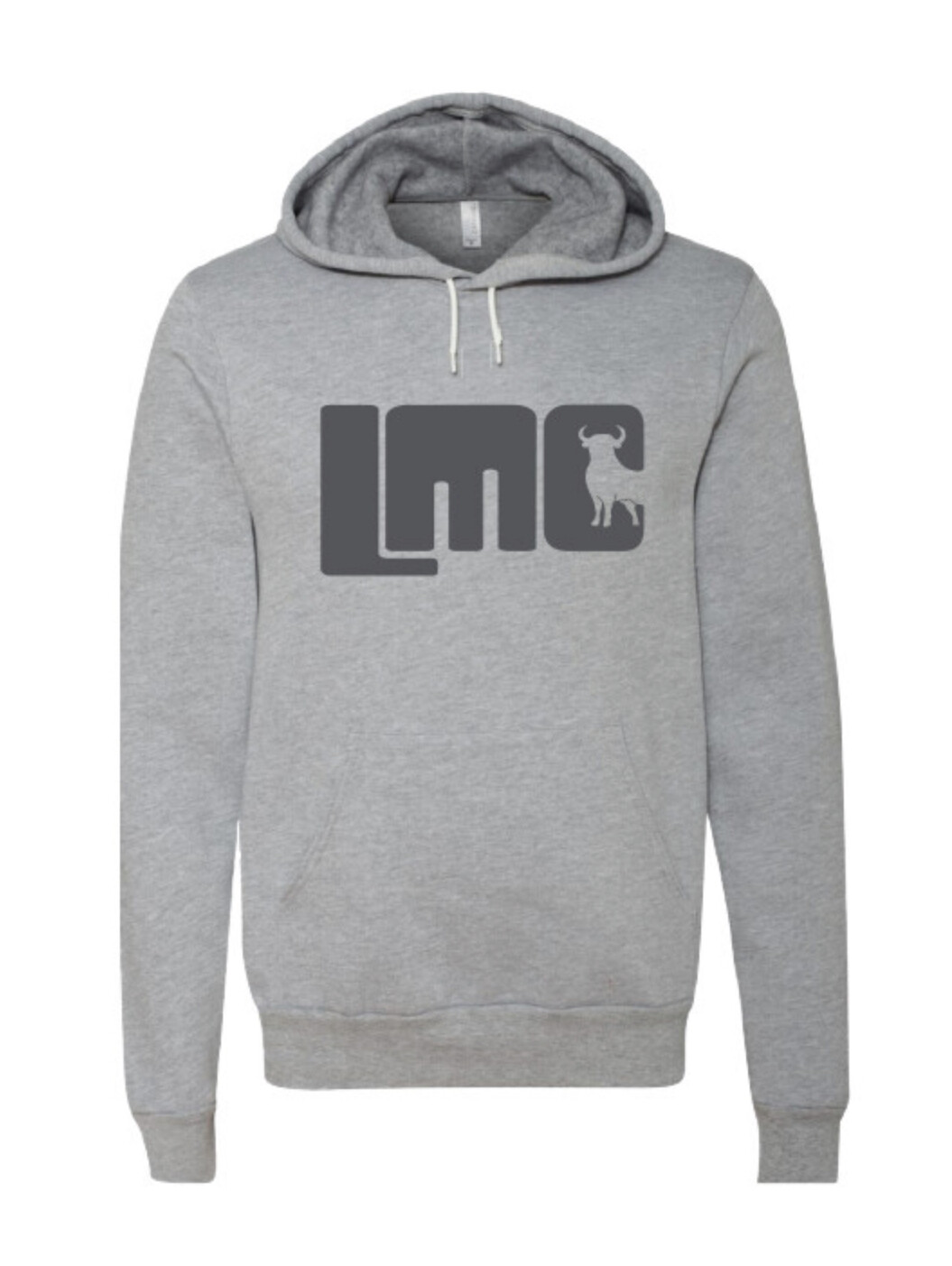 LMC Gray Hoodie with Dark Gray Logo-Adult-Large
