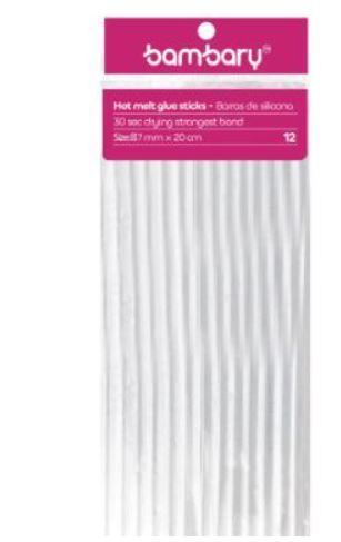 ART SUPPLIES BAMBARY GLUE STICK 11,2 mm x 200 mm A/S BAG x 118 g (6 UNT)