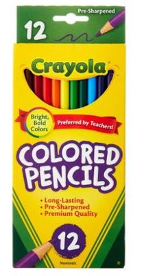 CRAYON CRAYOLA COLORED PENCIL 12