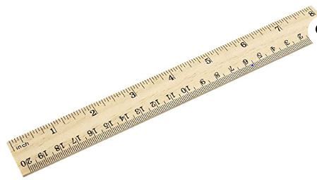RULER 12” WOOD W/METAL EDGE (77120)