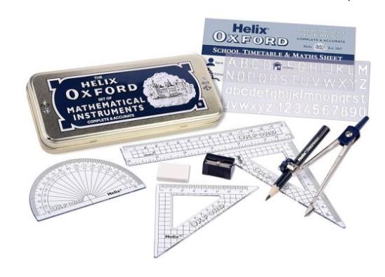 SCHOOL GEOMETRY SET OXFORD / HELIX BLUE