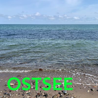 Foto-Druck auf Leinwand - Meer Ostsee - Insel Fehmarn - mit Text