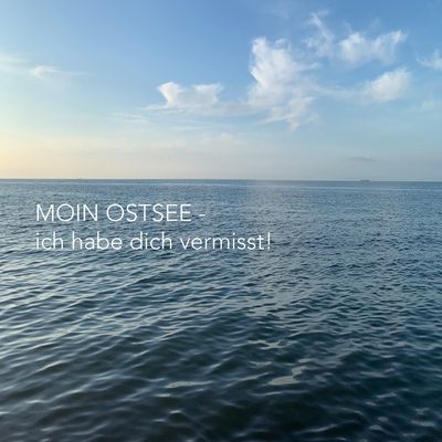 Foto-Druck auf Leinwand - Meer Ostsee - Insel Fehmarn - mit Text