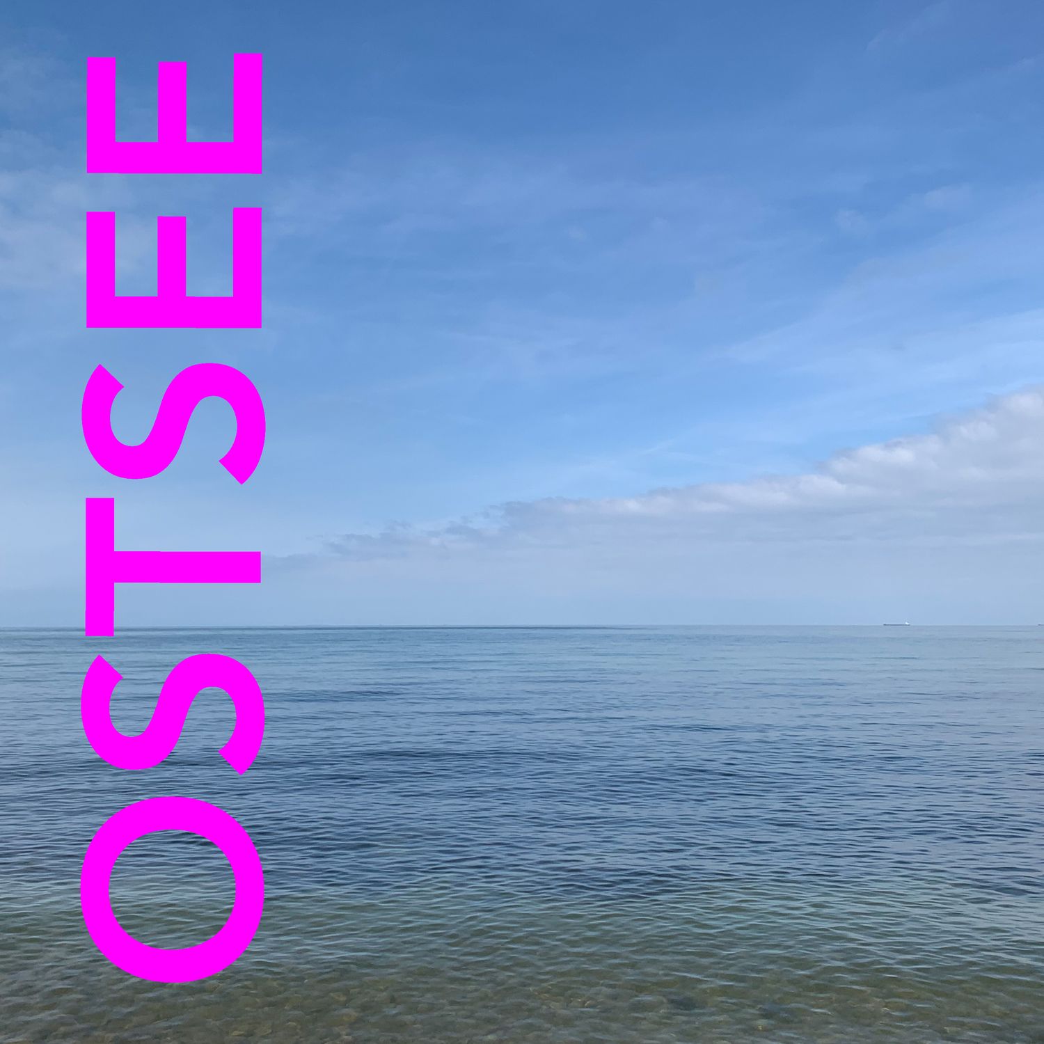 Foto-Druck auf Leinwand - Meer Ostsee - Insel Fehmarn - mit Text