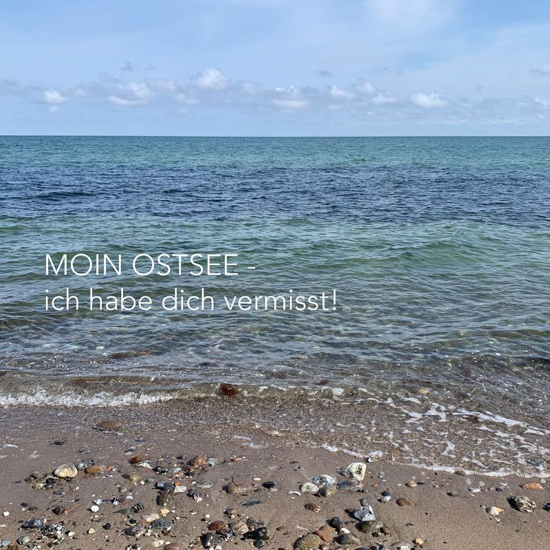 Foto-Druck auf Leinwand - Meer Ostsee - Insel Fehmarn - mit Text