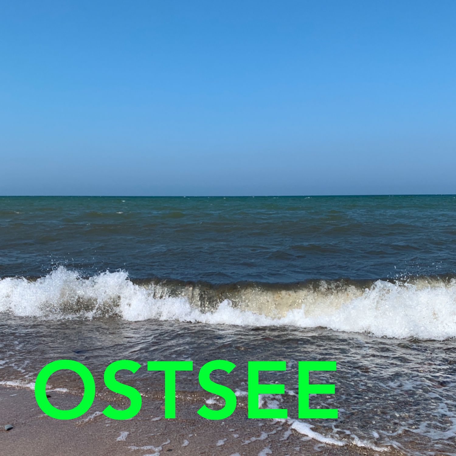 Foto-Druck auf Leinwand - Meer Ostsee - Insel Fehmarn - mit Text