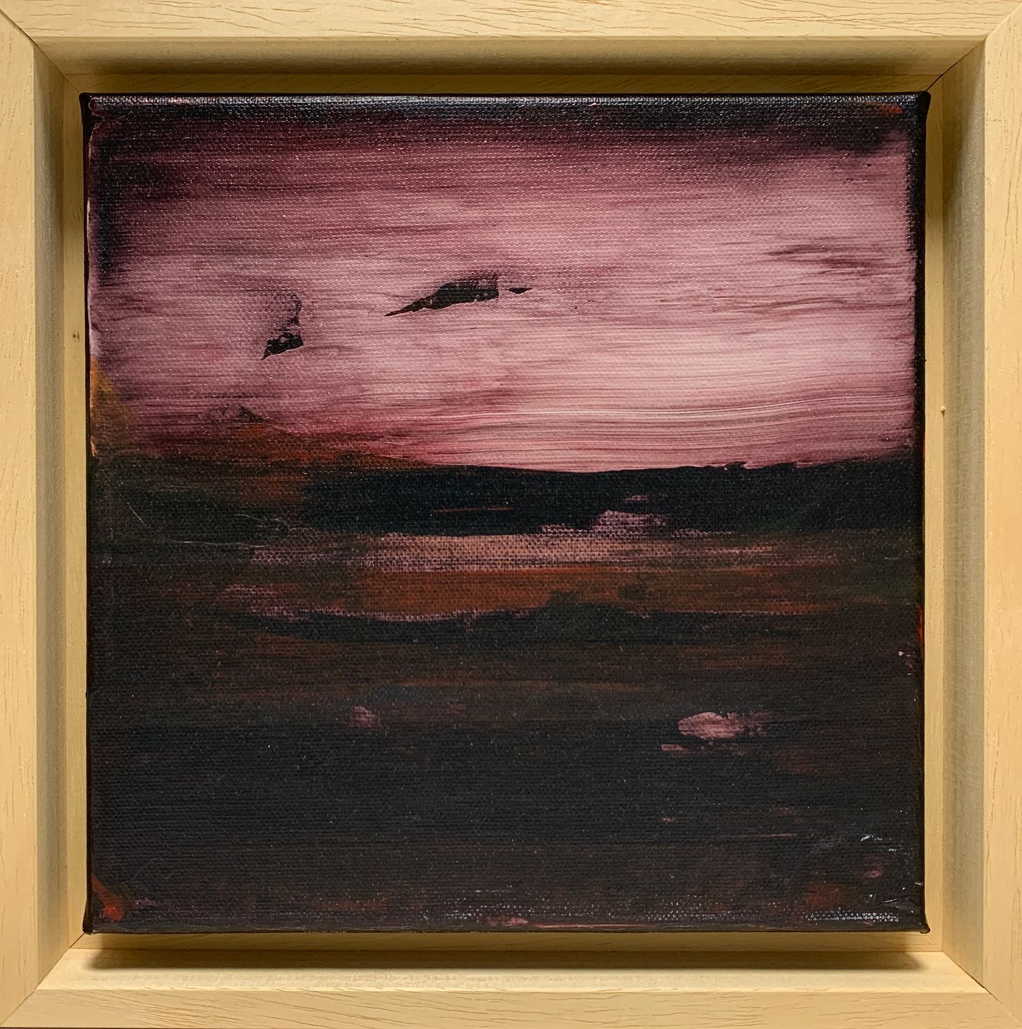Original-Gemälde auf Leinwand - Kleine Meerlandschaft - Stürmischer Purpur #1
