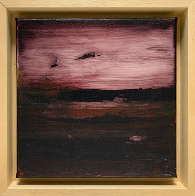 Original-Gemälde auf Leinwand - Kleine Meerlandschaft - Stürmischer Purpur #1