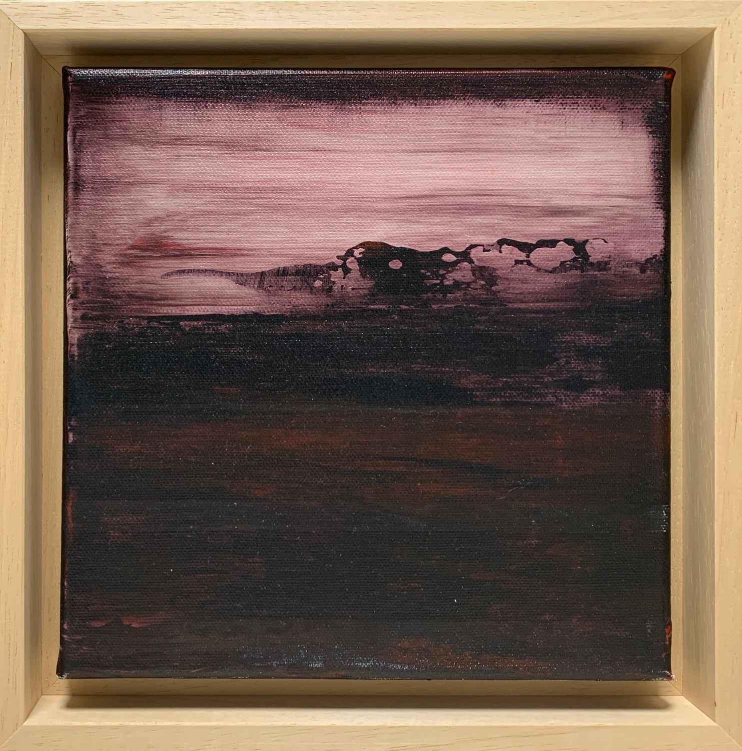 Original-Gemälde auf Leinwand - Kleine Meerlandschaft - Stürmischer Purpur #2