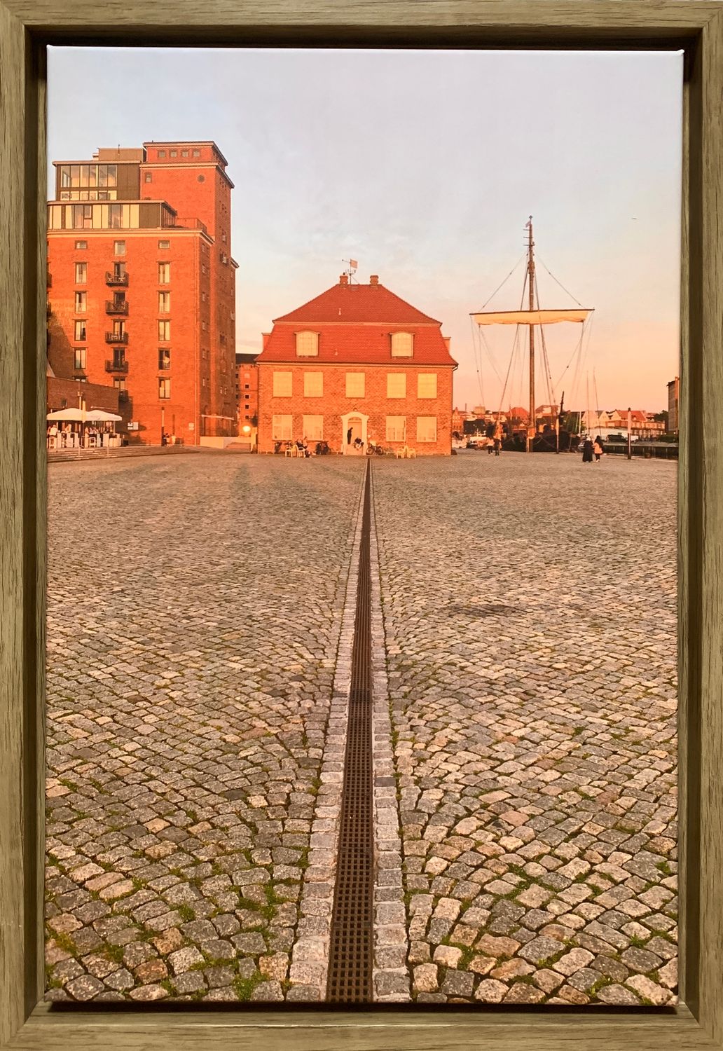 Foto-Druck auf Leinwand - Wismar - Alter Hafen - gerahmt
