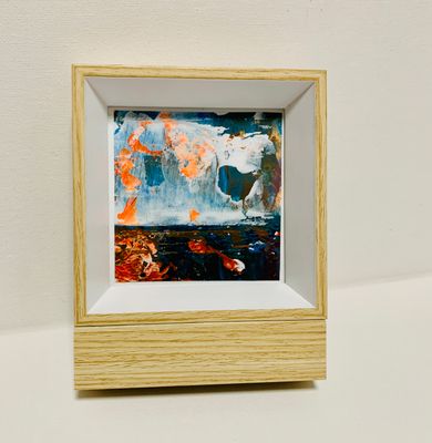 Original-Gemälde auf Papier - Stürmischer Horizont #14