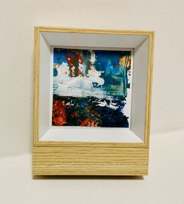 Original-Gemälde auf Papier - Stürmischer Horizont #15