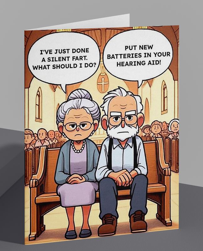 Fart Hearing Aid! Funny Birthday Card A5 Including White Envelope funny greetings card funny card for dad for friend for cousin for mom for brother for nan