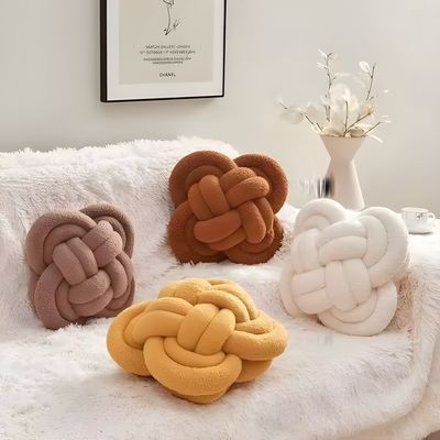 Sherpa Flower Knot Designer Pillow