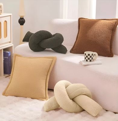 Sherpa Boucle Knot Designer Pillow