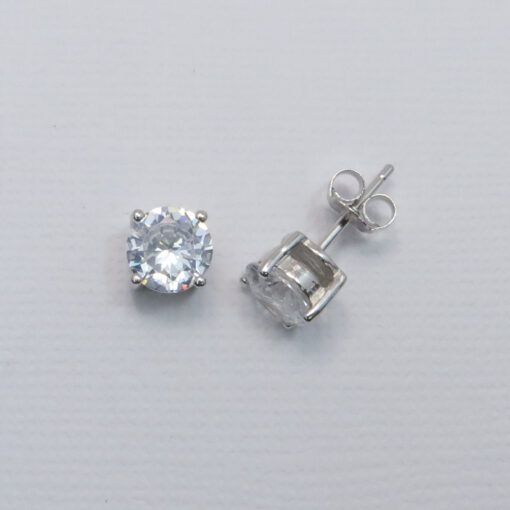 925 Round CZ Stud Earring 7mm 925 Round CZ Stud Earring 7mm